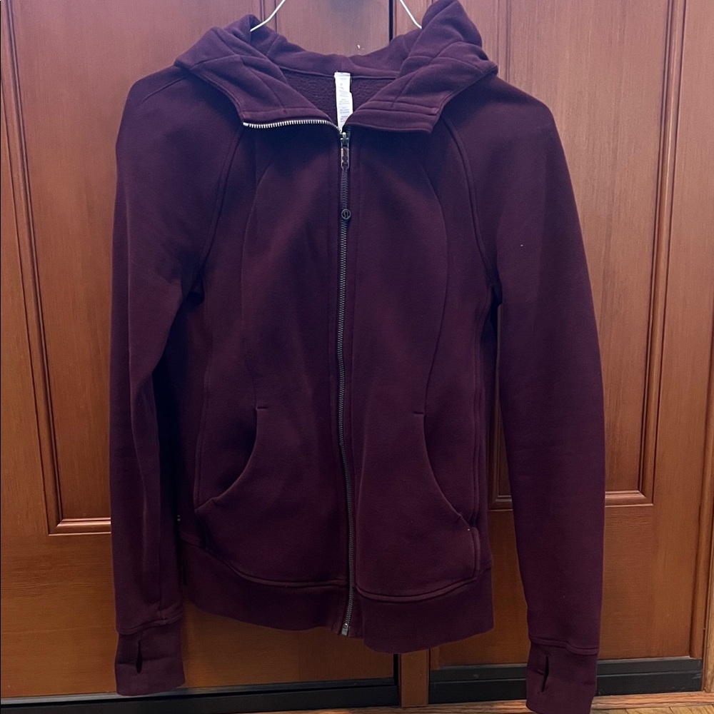 Lululemon Scuba Burgundy Zip-Up Hoodie
